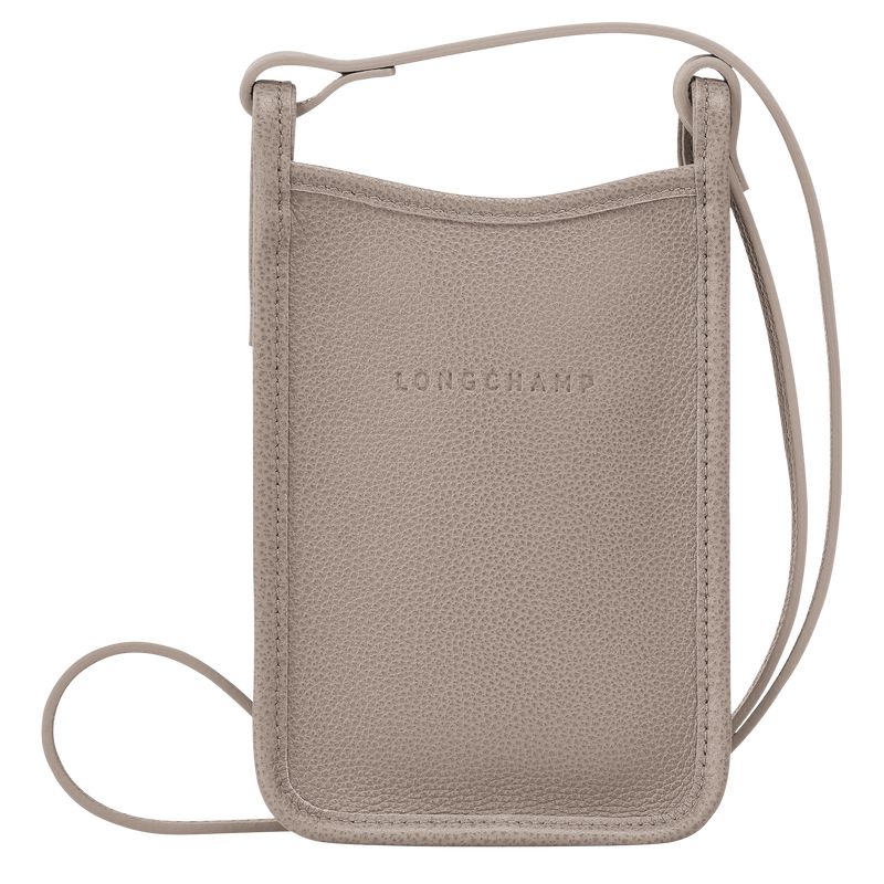 Men Longchamp Le Foulonné Phone Case Beige | Ireland-690FNPBQZ
