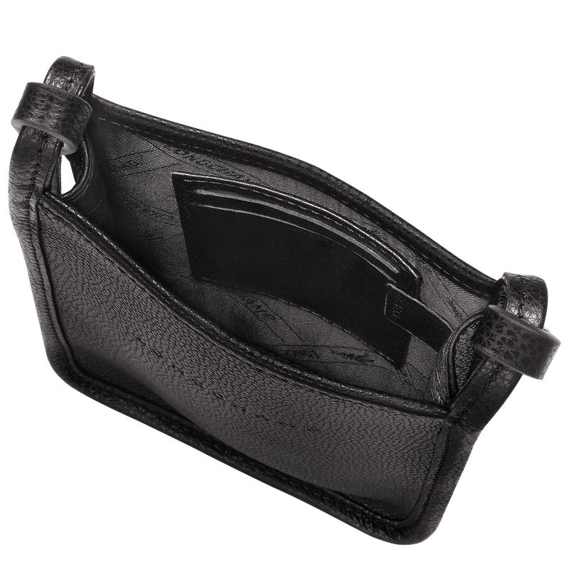 Men Longchamp Le Foulonné Phone Case Black | Ireland-324PKJDEF