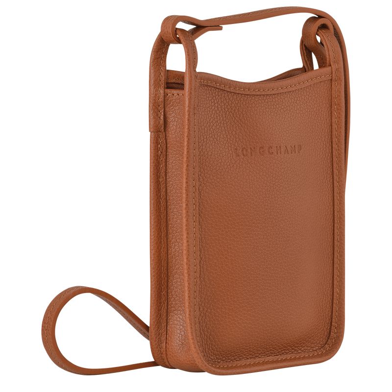 Men Longchamp Le Foulonné Phone Case Brown | Ireland-501FQPUSG