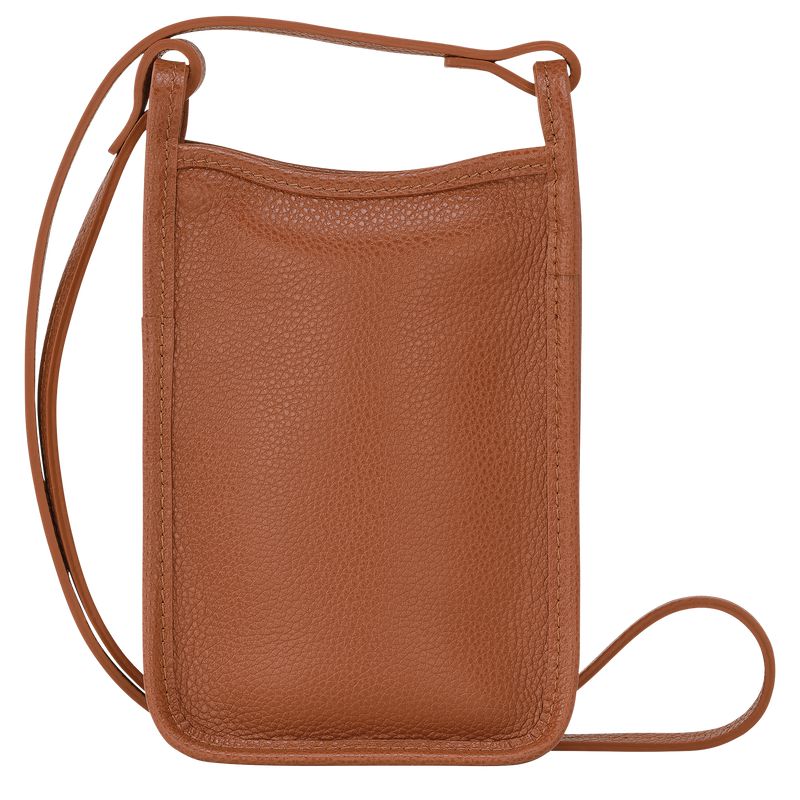 Men Longchamp Le Foulonné Phone Case Brown | Ireland-501FQPUSG