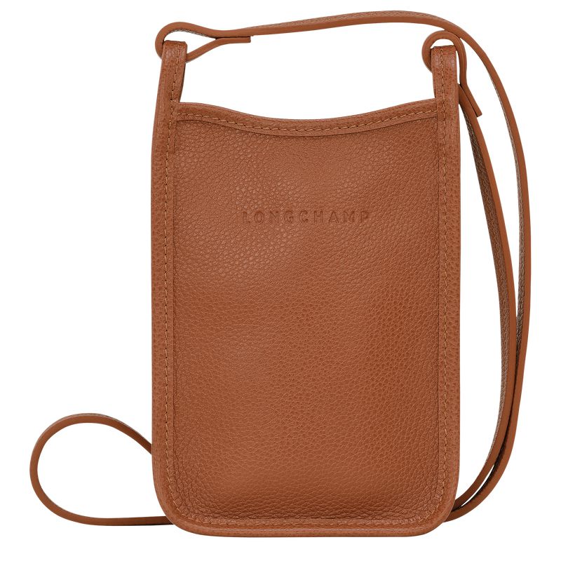Men Longchamp Le Foulonné Phone Case Brown | Ireland-501FQPUSG