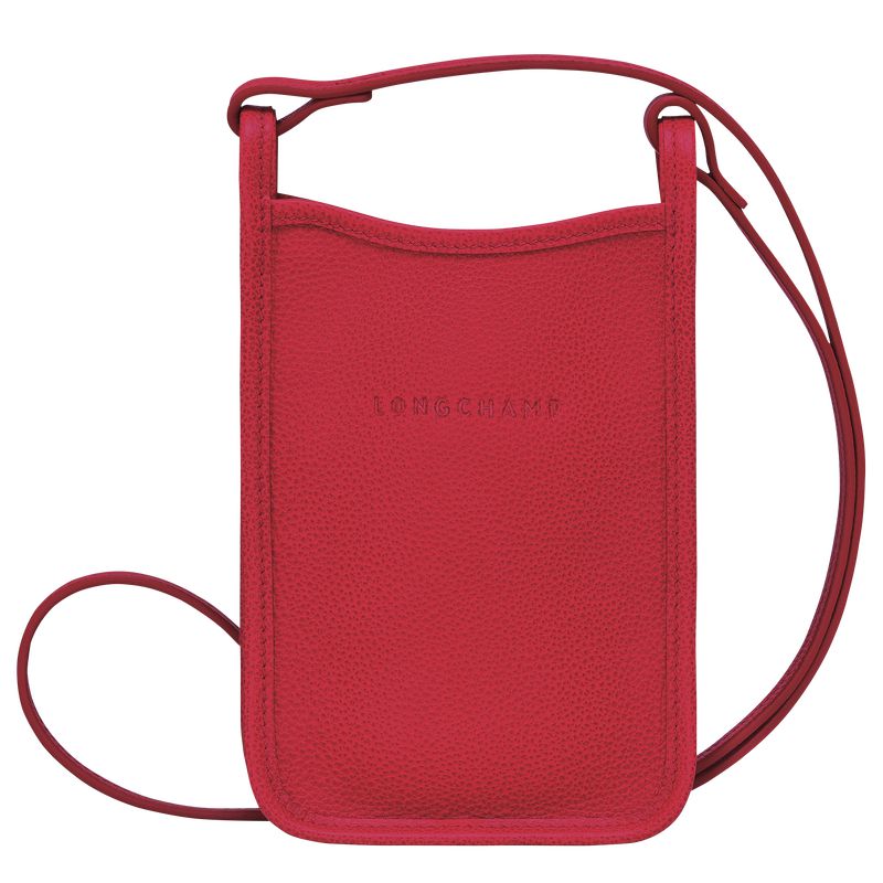 Men Longchamp Le Foulonné Phone Case Red | Ireland-297QLJCPX