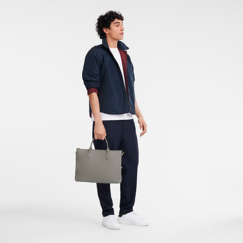 Men Longchamp Le Foulonné S Briefcase Beige | Ireland-701PDOLXQ