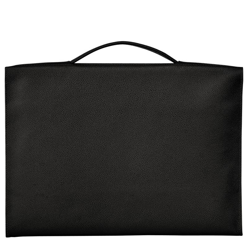 Men Longchamp Le Foulonné S Briefcase Black | Ireland-643DOZIJR