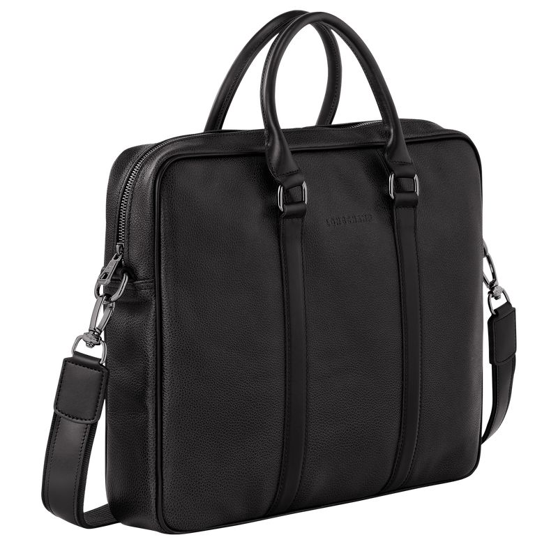 Men Longchamp Le Foulonné S Briefcase Black | Ireland-423QKAMLR