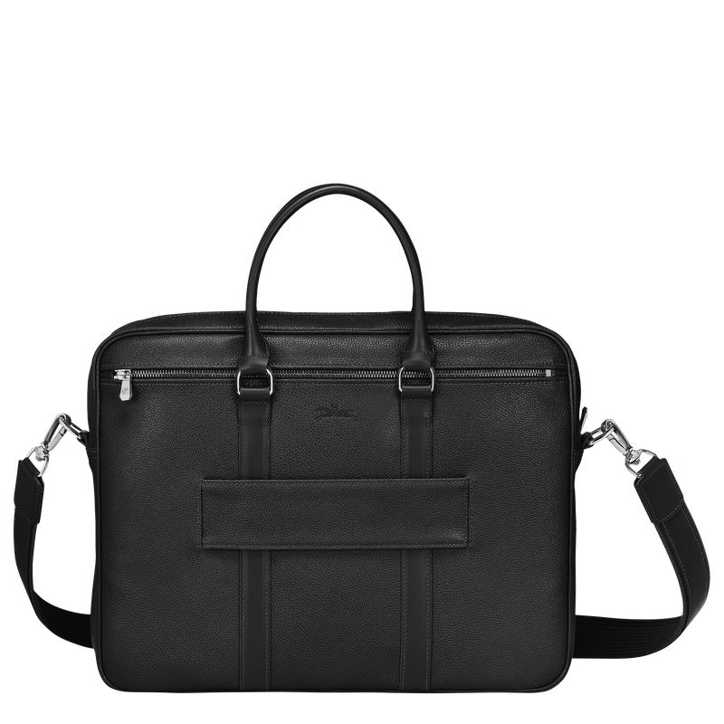 Men Longchamp Le Foulonné S Briefcase Black | Ireland-423QKAMLR