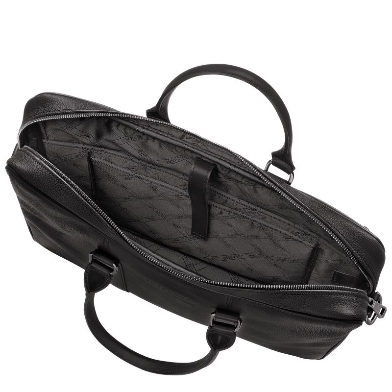Men Longchamp Le Foulonné S Briefcase Black | Ireland-423QKAMLR