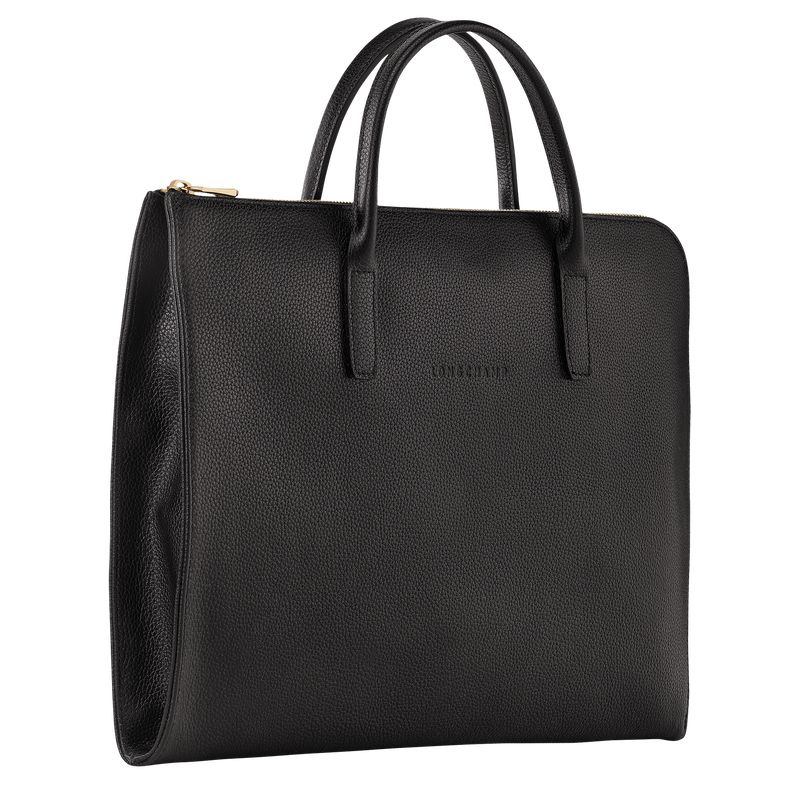Men Longchamp Le Foulonné S Briefcase Black | Ireland-513HQLKSJ