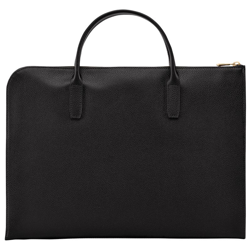 Men Longchamp Le Foulonné S Briefcase Black | Ireland-513HQLKSJ