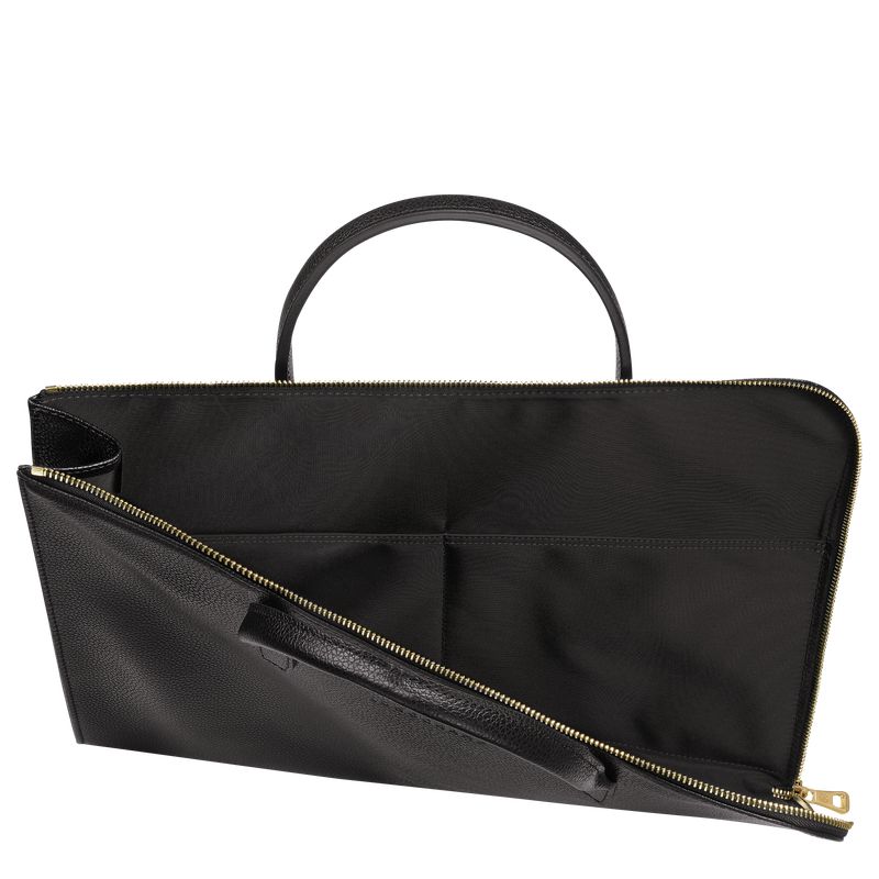 Men Longchamp Le Foulonné S Briefcase Black | Ireland-513HQLKSJ