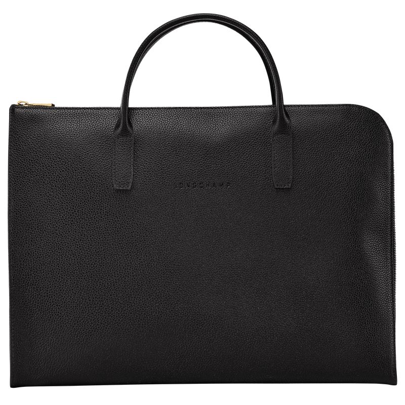 Men Longchamp Le Foulonné S Briefcase Black | Ireland-513HQLKSJ