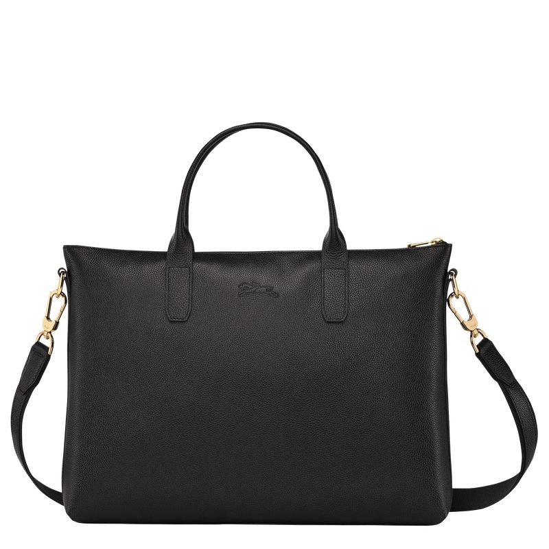 Men Longchamp Le Foulonné S Briefcase Black | Ireland-462ERQLJK