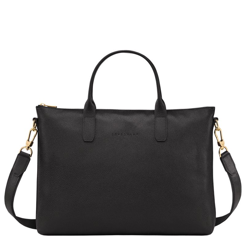 Men Longchamp Le Foulonné S Briefcase Black | Ireland-462ERQLJK