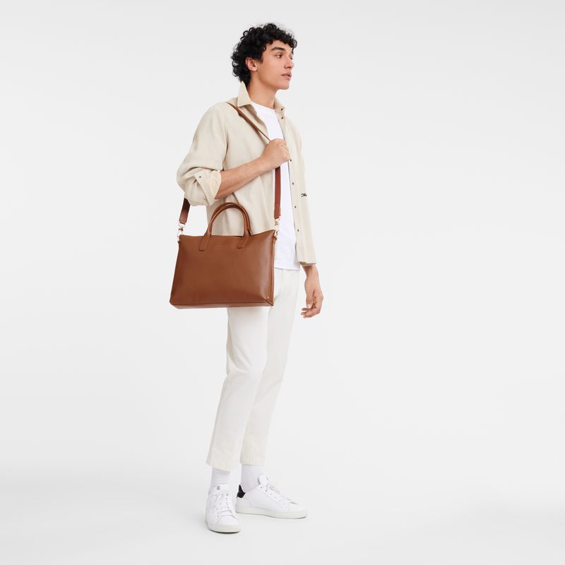 Men Longchamp Le Foulonné S Briefcase Brown | Ireland-036RUDKTP