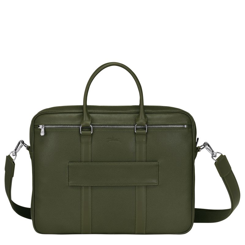 Men Longchamp Le Foulonné S Briefcase Khaki | Ireland-890LTRWAC