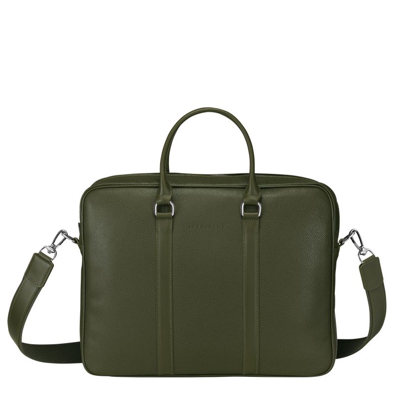 Men Longchamp Le Foulonné S Briefcase Khaki | Ireland-890LTRWAC