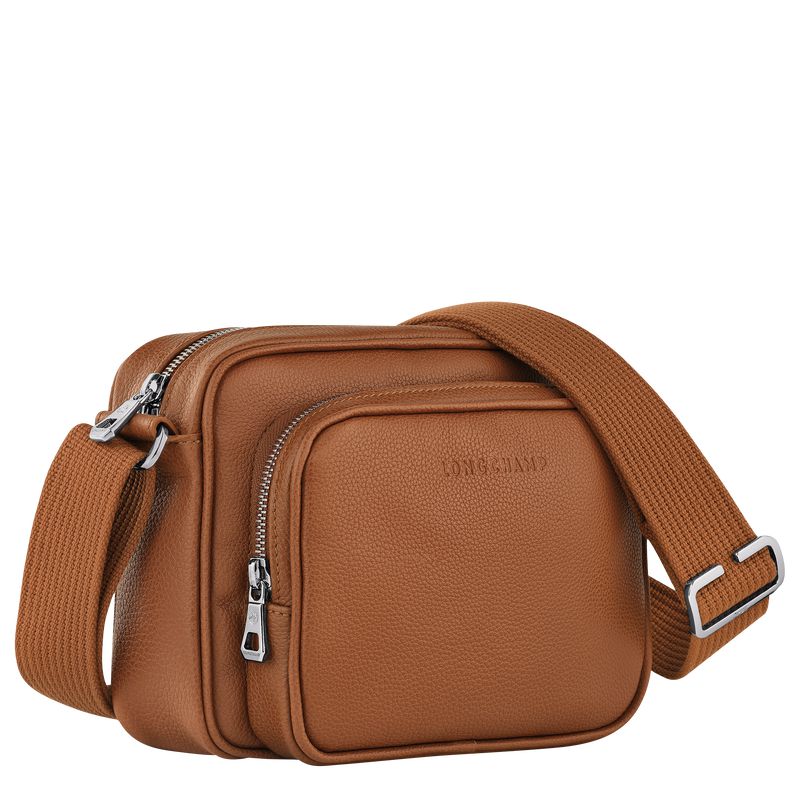 Men Longchamp Le Foulonné S Camera Crossbody Bag Brown | Ireland-795ZBRTOA