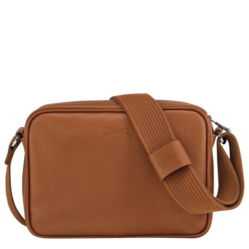 Men Longchamp Le Foulonné S Camera Crossbody Bag Brown | Ireland-795ZBRTOA