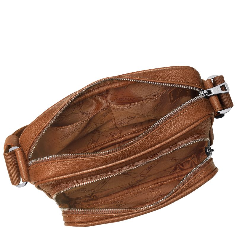 Men Longchamp Le Foulonné S Camera Crossbody Bag Brown | Ireland-795ZBRTOA