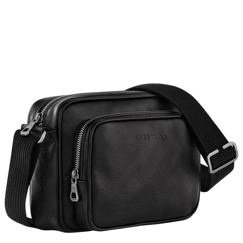 Men Longchamp Le Foulonné S Camera Crossbody Bag Black | Ireland-547EBGJHL