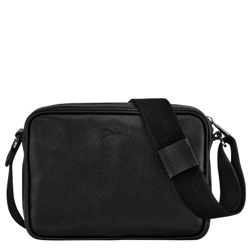 Men Longchamp Le Foulonné S Camera Crossbody Bag Black | Ireland-547EBGJHL