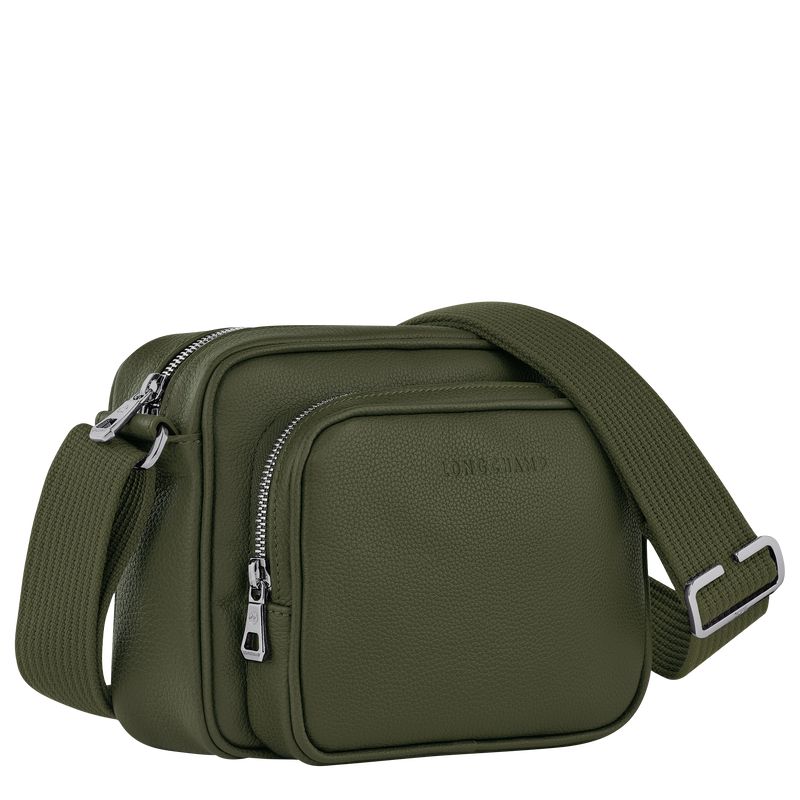 Men Longchamp Le Foulonné S Camera Crossbody Bag Khaki | Ireland-510HIOQXV