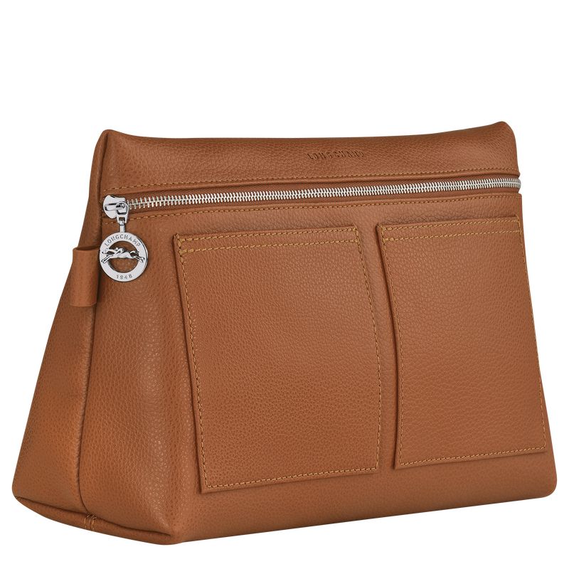 Men Longchamp Le Foulonné Toiletry Bags Brown | Ireland-732ZYLXOT