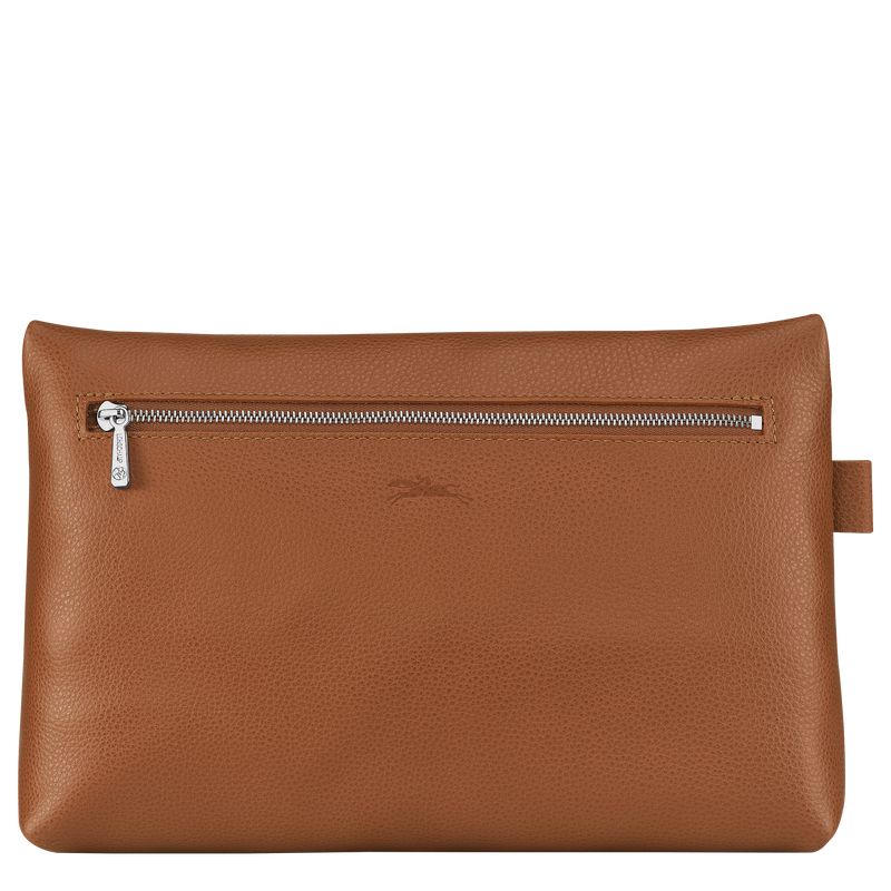 Men Longchamp Le Foulonné Toiletry Bags Brown | Ireland-732ZYLXOT