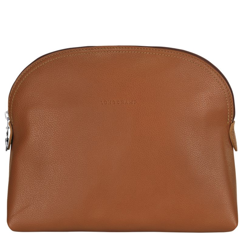 Men Longchamp Le Foulonné Toiletry Bags Brown | Ireland-926YQULSB