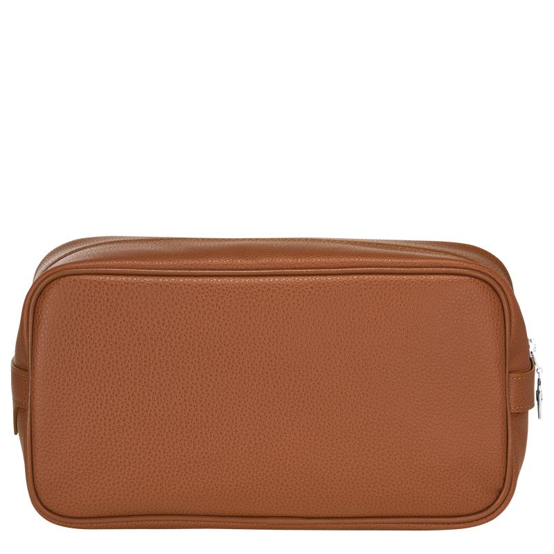 Men Longchamp Le Foulonné Toiletry Bags Brown | Ireland-608QXABYK