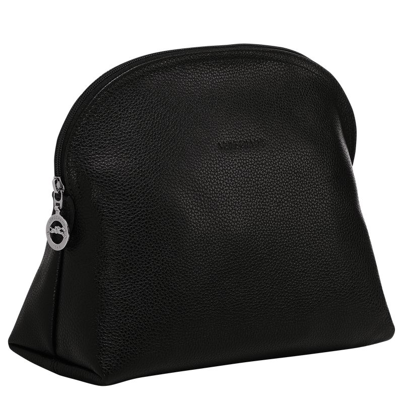 Men Longchamp Le Foulonné Toiletry Bags Black | Ireland-507OQBTLU