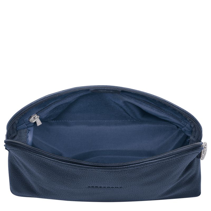 Men Longchamp Le Foulonné Toiletry Bags Navy | Ireland-768VAZQCF