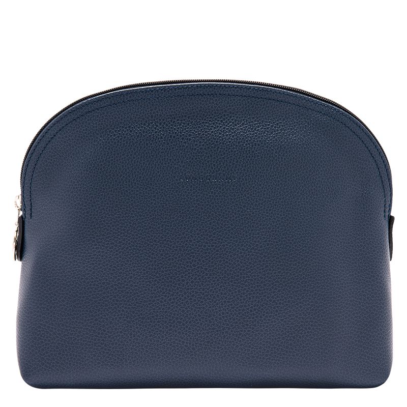 Men Longchamp Le Foulonné Toiletry Bags Navy | Ireland-768VAZQCF