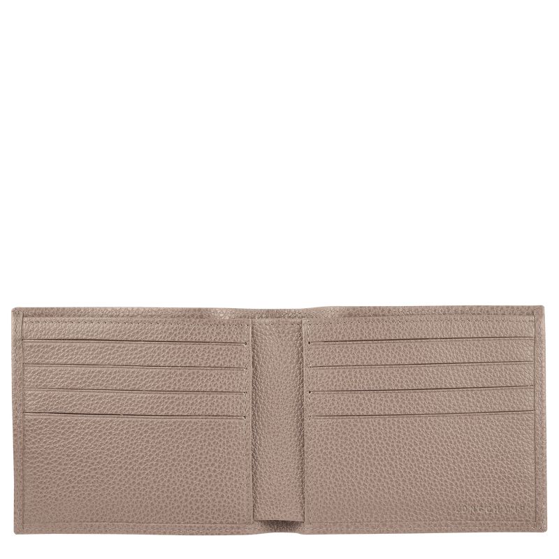 Men Longchamp Le Foulonné Wallet Beige | Ireland-719KRDUIG