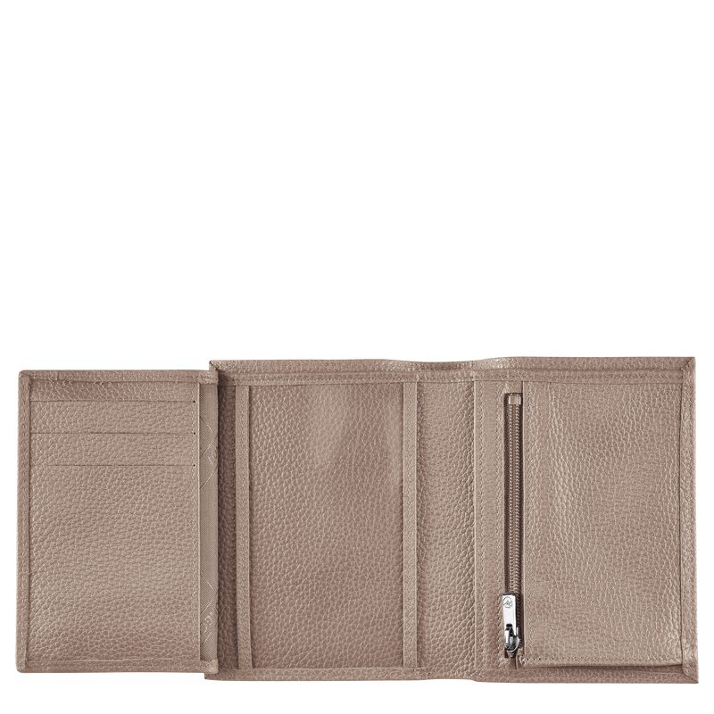 Men Longchamp Le Foulonné Wallet Beige | Ireland-924KLBPHV