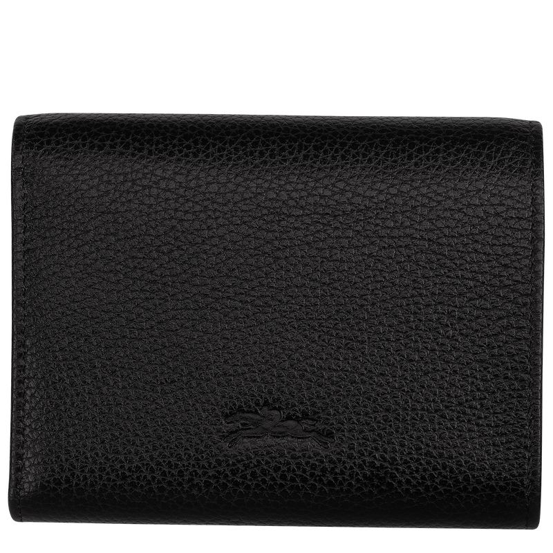 Men Longchamp Le Foulonné Wallet Black | Ireland-528JEKCVA