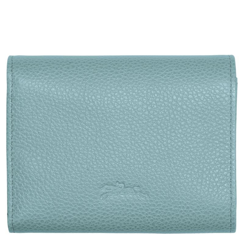 Men Longchamp Le Foulonné Wallet Blue | Ireland-894VEGZOX