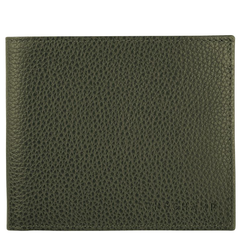 Men Longchamp Le Foulonné Wallet Khaki | Ireland-017MRTIXJ