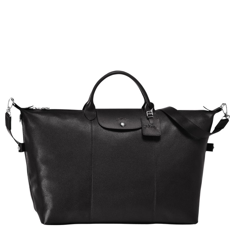 Men Longchamp Le Foulonné Xl Travel Bag Black | Ireland-398USXOZM