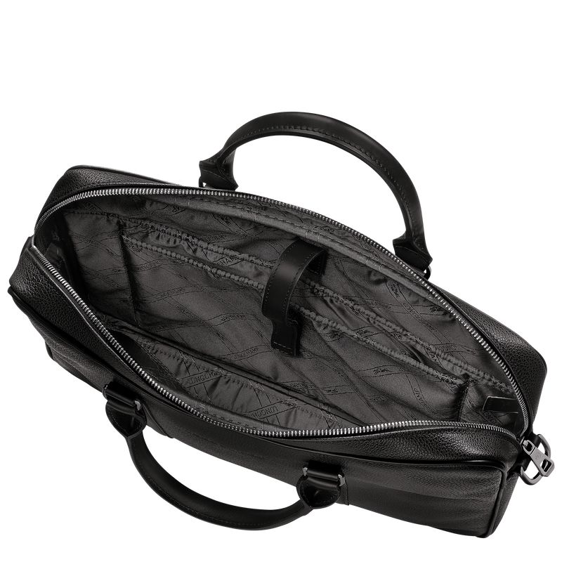Men Longchamp Le Foulonné Xs Briefcase Black | Ireland-270ROSHPE