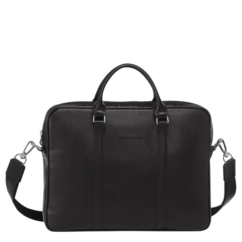 Men Longchamp Le Foulonné Xs Briefcase Black | Ireland-270ROSHPE