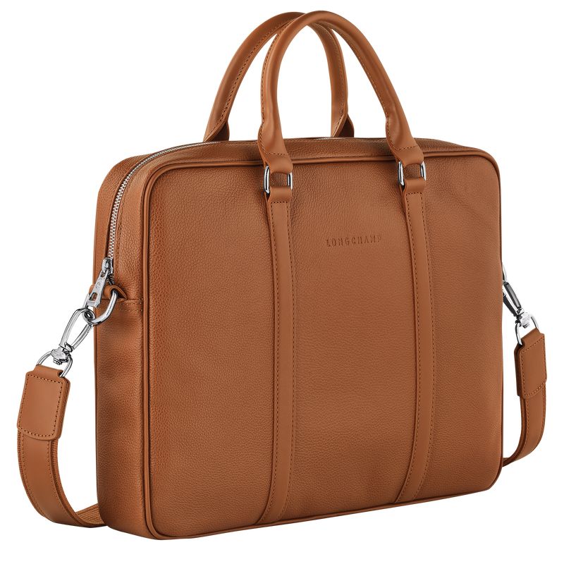 Men Longchamp Le Foulonné Xs Briefcase Brown | Ireland-201BGFRHN