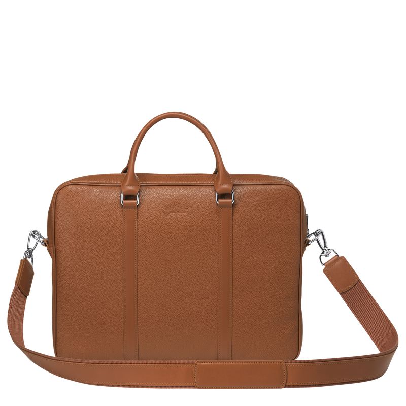 Men Longchamp Le Foulonné Xs Briefcase Brown | Ireland-201BGFRHN