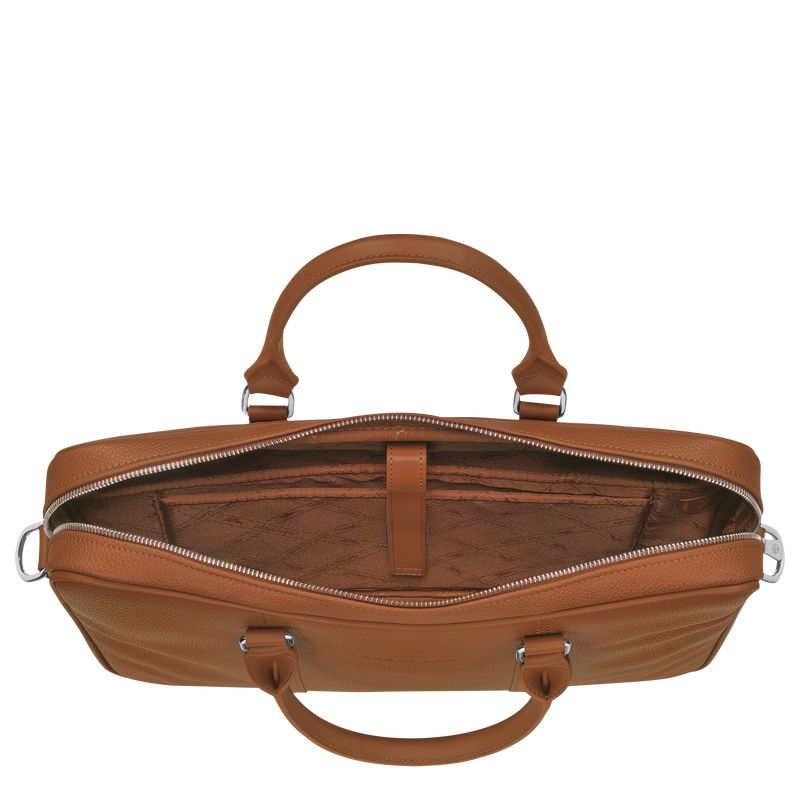 Men Longchamp Le Foulonné Xs Briefcase Brown | Ireland-201BGFRHN