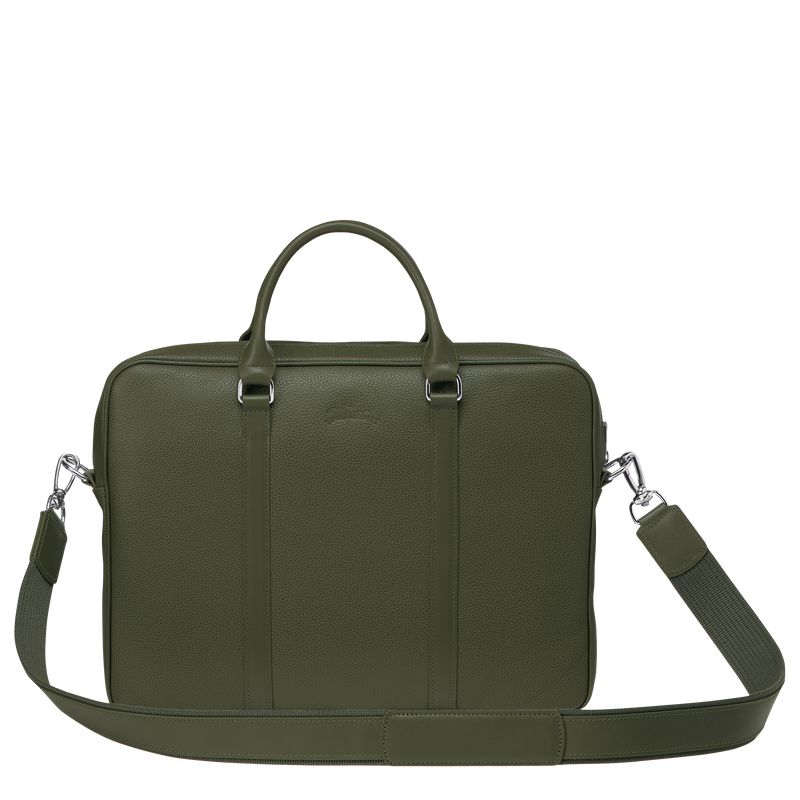 Men Longchamp Le Foulonné Xs Briefcase Khaki | Ireland-185BJUGVF