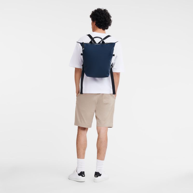 Men Longchamp Le Pliage Energy L Backpack Navy | Ireland-469BJOKHA