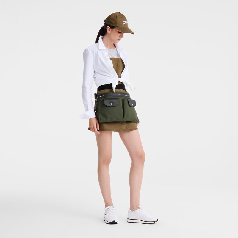 Men Longchamp Le Pliage Energy L Crossbody Bag Khaki | Ireland-367SAJRCY
