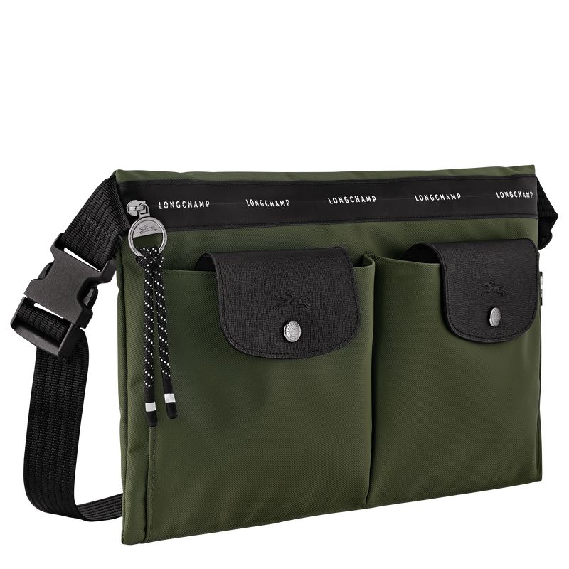 Men Longchamp Le Pliage Energy L Crossbody Bag Khaki | Ireland-367SAJRCY