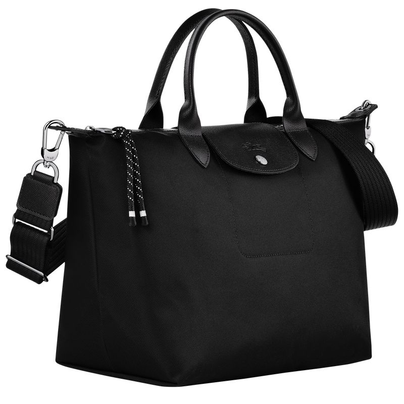 Men Longchamp Le Pliage Energy L Handbag Black | Ireland-569WAFCVP