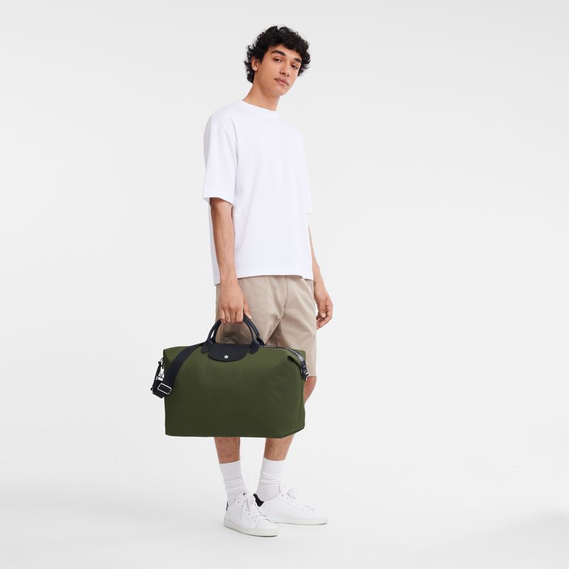 Men Longchamp Le Pliage Energy L Travel Bag Khaki | Ireland-895VNCGHU